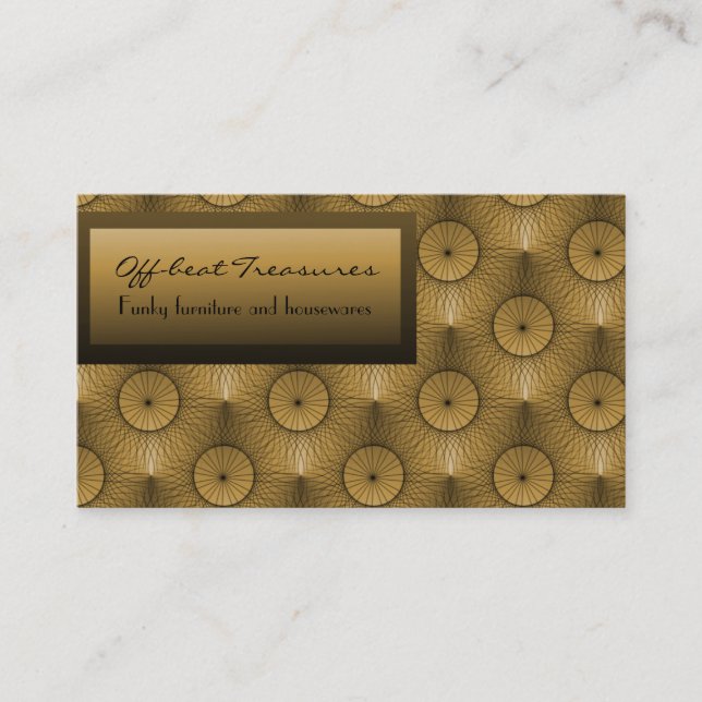 Ultramodern Chic Affärskort, älskling Beige Visitkort (Framsida)