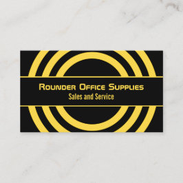 Ultramodern halvcirklat Affärskort, Gult Visitkort