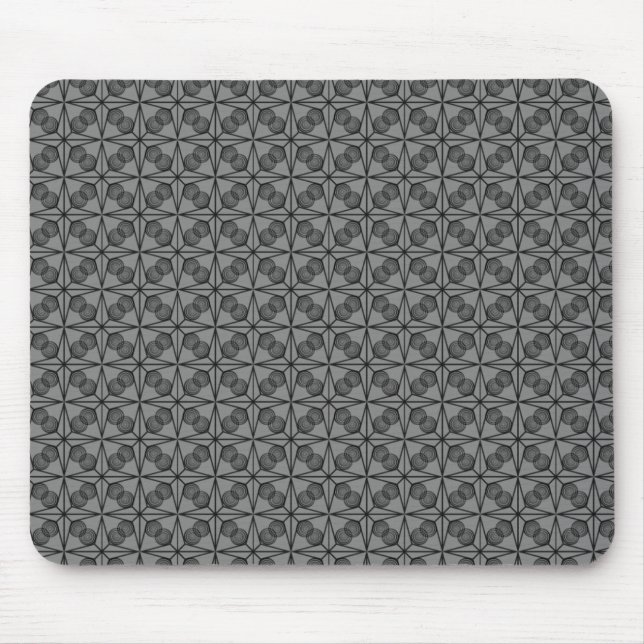 Ultramodern Retro Mousepad, Grått Musmatta (Framsidan)