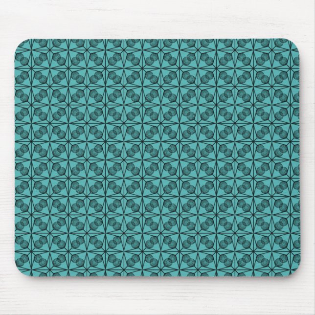 Ultramodern Retro Mousepad, Teal Musmatta (Framsidan)