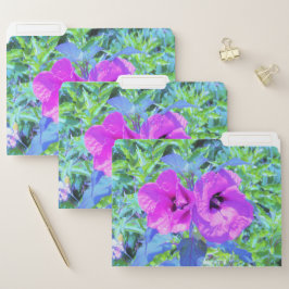 Ultrareviolett plommon Crazy Lila Hibiscus Flowers