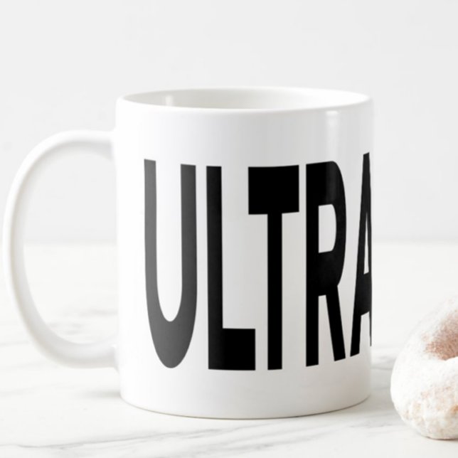 ULTRASOUND Black Typography Kaffemugg (Skapare uppladdad)