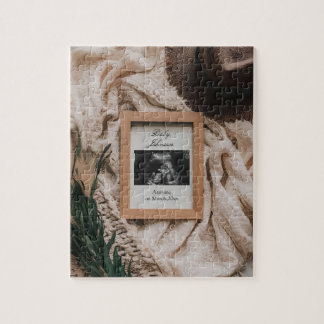 Ultrasound Boho rustic gravid-meddelande Pussel