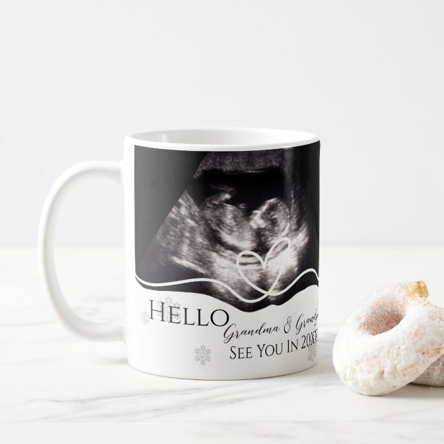 Ultrasound Grandparents Pregnancy Announcement Kaffemugg (Med munk)