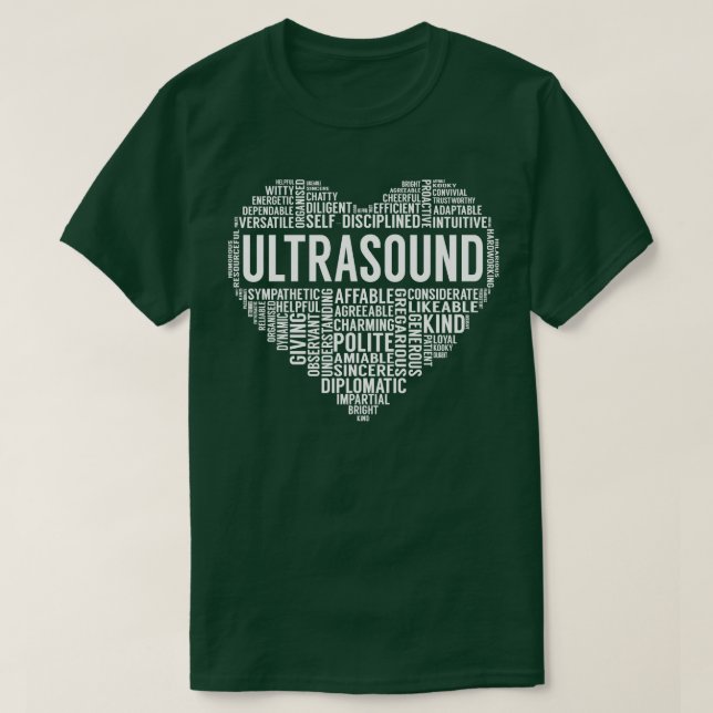 Ultrasound Heart T Shirt (Design framsida)