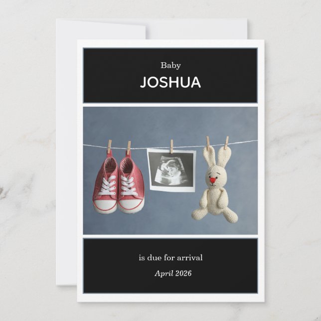 Ultrasound Photo Pregnancy Announcement Card Inbjudningar (Framsida)