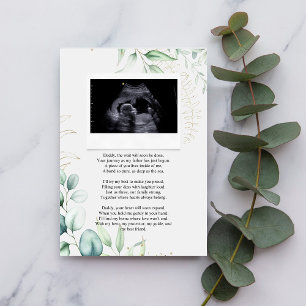 Ultrasound Sonogram Bump Dikt till Pappa Inbjudningar