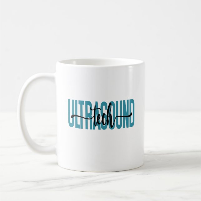 Ultrasound Tech Technolog Sonographer Grad Kaffemugg (Vänster)