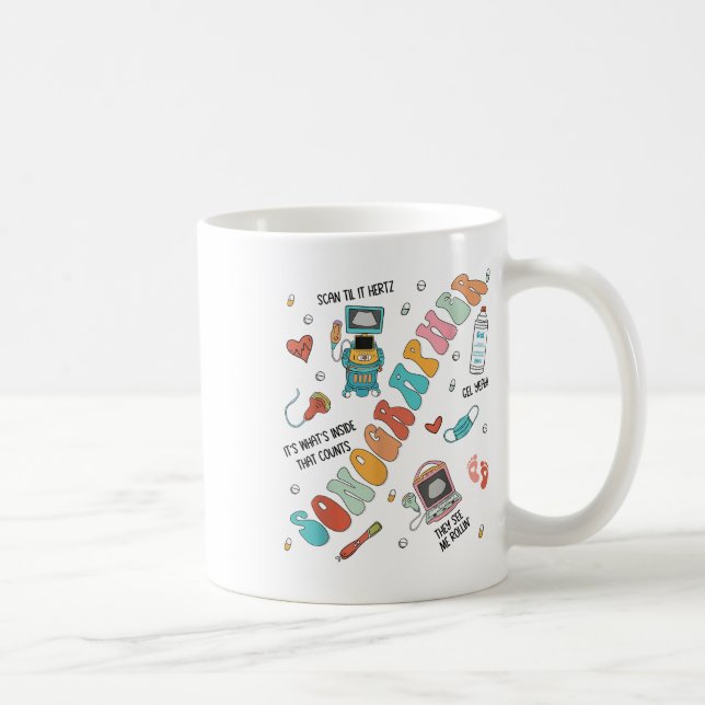 Ultrasound Technolog Sonographer School Nurse S Kaffemugg (Höger)