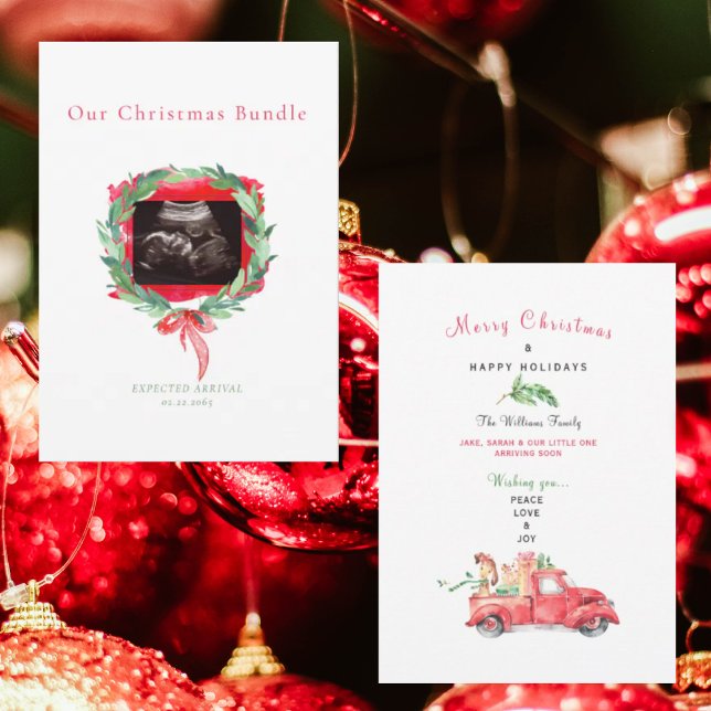 Ultrasound Watercolor Lastbil-julpojken (Skapare uppladdad)