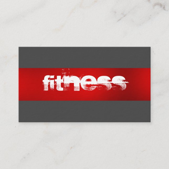 Ultratjock Red Grått Fitness Sport Affärskort Visitkort (Framsida)
