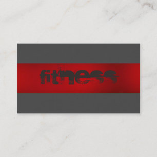 Ultratjock Red Grått Fitness Sport Affärskort Visitkort