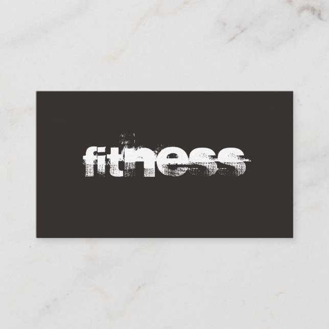 Ultratunn Grått Fitness Sport Affärskort Visitkort (Framsida)