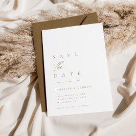 Ultratunn Guld-typografi Spara datum | Inbjudningar