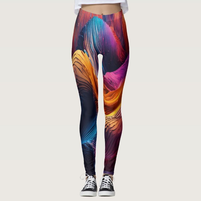 "Ultratunn HD AMOLED 3D-mästerverk: Enastående 8 0 Leggings (Framsida)
