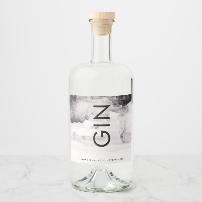 Ultratunn könsneutral Bröllop Spritflaskor Etikett (Framsida)