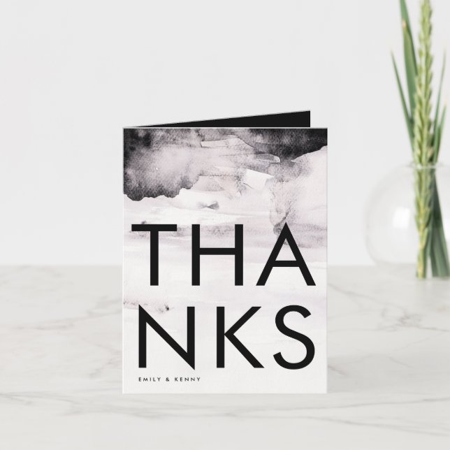 Ultratunn könsneutral Bröllop Tack Kort (Framsida)