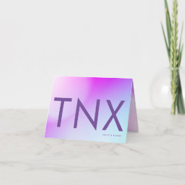 Ultratunn Lila med övertoning under bröllop Tack Kort