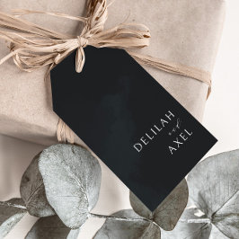 Ultratunn, minimalistisk, svart och vit favoriter presentetikett