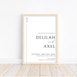 Ultratunn, minimalistisk svartvit budgetsignatur poster