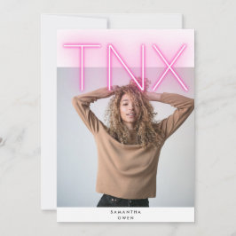 Ultratunn modern, fetstilt NEON-ROSA TNX enkel Stu Tack Kort