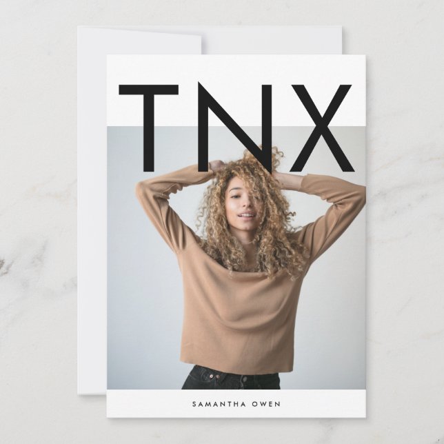 Ultratunn modern stor TNX enkel Student Tack Kort (Framsida)