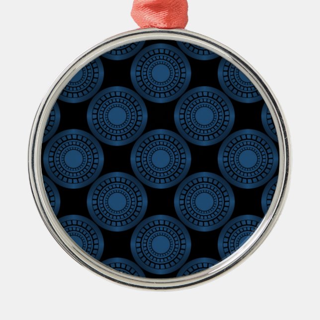 Ultratunna kretsar Premium Ornament, blå Julgransprydnad Metall (Framsidan)