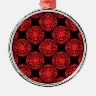 Ultratunna kretsar Premium Ornament, röd Julgransprydnad Metall