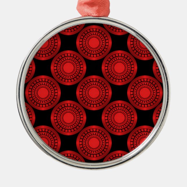 Ultratunna kretsar Premium Ornament, röd Julgransprydnad Metall (Framsidan)