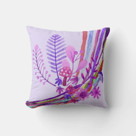 Ultraviolet Abstrakt Blommigt Pillow Kudde