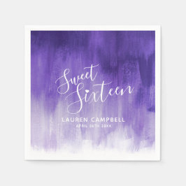 Ultraviolet abstrakt modern konst söt 16-årsdag pappersservett