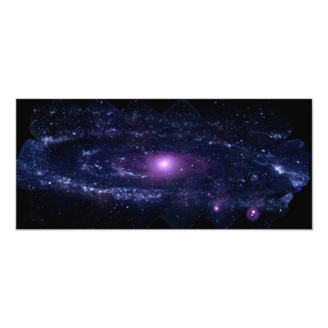 Ultraviolet Lila Andromeda Galaxy Space Fototryck (Framsidan)