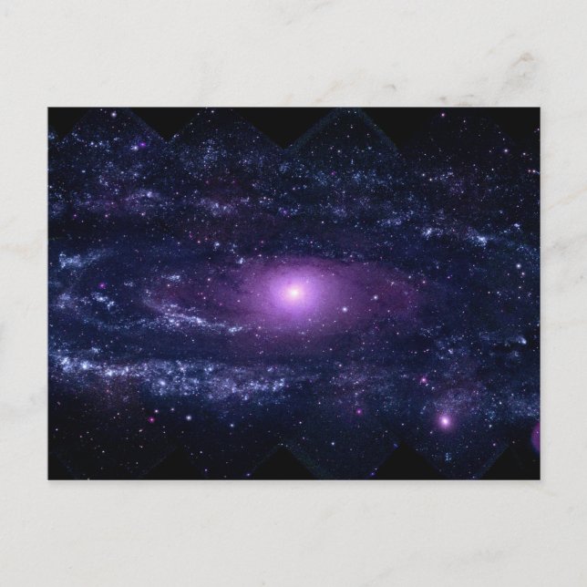 Ultraviolet Lila Andromeda Galaxy Space Vykort (Framsida)