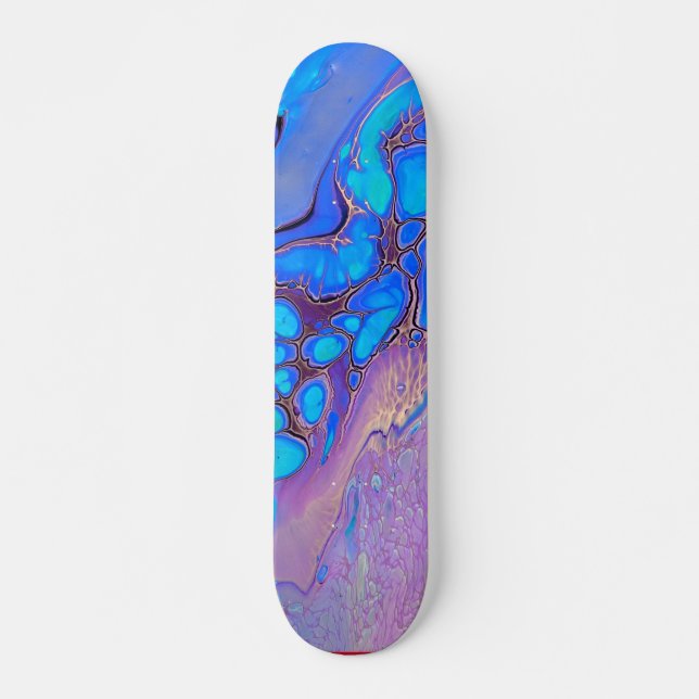 Ultraviolett Abstrakt marmor Mini Skateboard Bräda 18,5 Cm (Framsida)