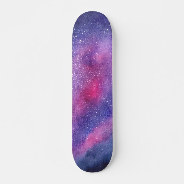 Ultraviolett galax mini skateboard bräda 18,5 cm (Framsida)