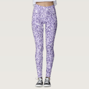 Ultraviolett lätt lila glitter-miniatyrdiagram leggings