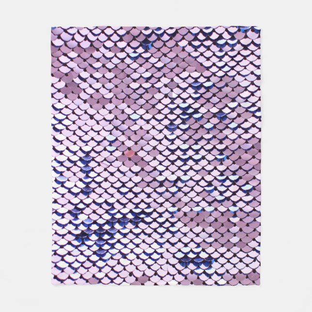 Ultraviolett levande sekvin glitter blankt struktu fleecefilt (Framsidan)