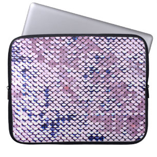 Ultraviolett levande sekvin glitter blankt struktu laptop fodral