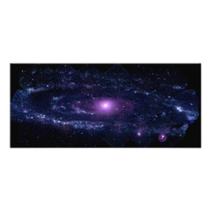 Ultraviolett Lila Andromeda Galaxy Space Fototryck