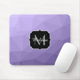 Ultraviolett lila-geometri mönster Monogram Musmatta