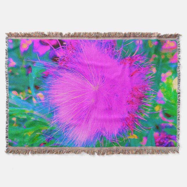 Ultraviolett Lila Milkweed Filt (Framsidan)