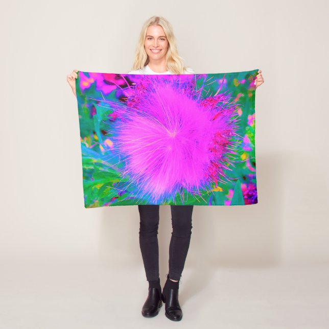 Ultraviolett Lila Milkweed Fleecefilt (På plats)