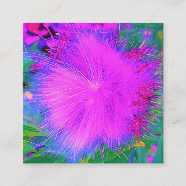 Ultraviolett Lila Milkweed Fyrkantigt Visitkort (Framsida)
