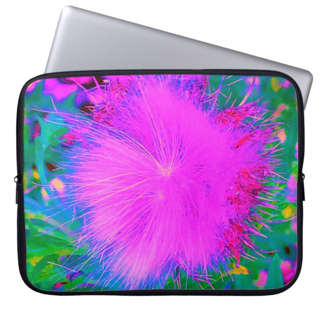 Ultraviolett Lila Milkweed Laptop Fodral (Framsidan)