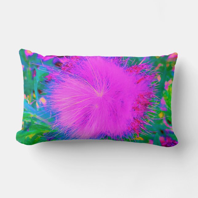 Ultraviolett Lila Milkweed Lumbarkudde (Framsida)