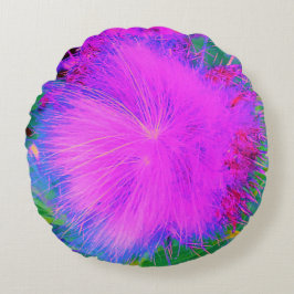 Ultraviolett Lila Milkweed Rund Kudde