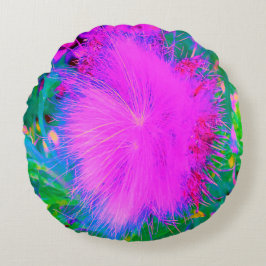 Ultraviolett Lila Milkweed Rund Kudde