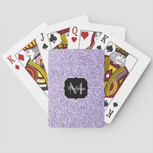 Ultraviolett ljus lila glitter gnistra Monogram Spel Kort