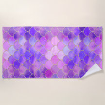 Ultraviolett och Guld Sjöjungfru Mönster