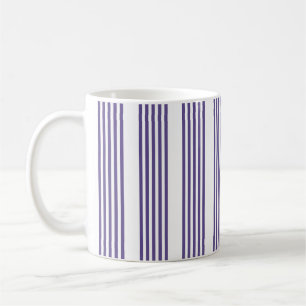 Ultraviolett och vit fem rand mönster kaffemugg